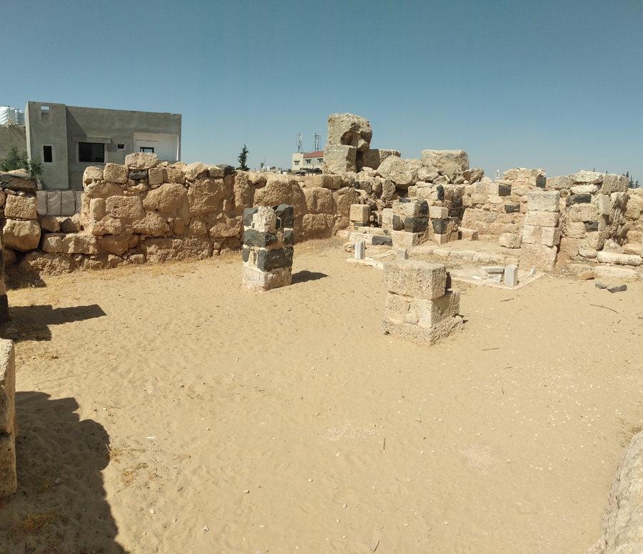 The church had square pillars, typical also of early Islamic architecture at the time.