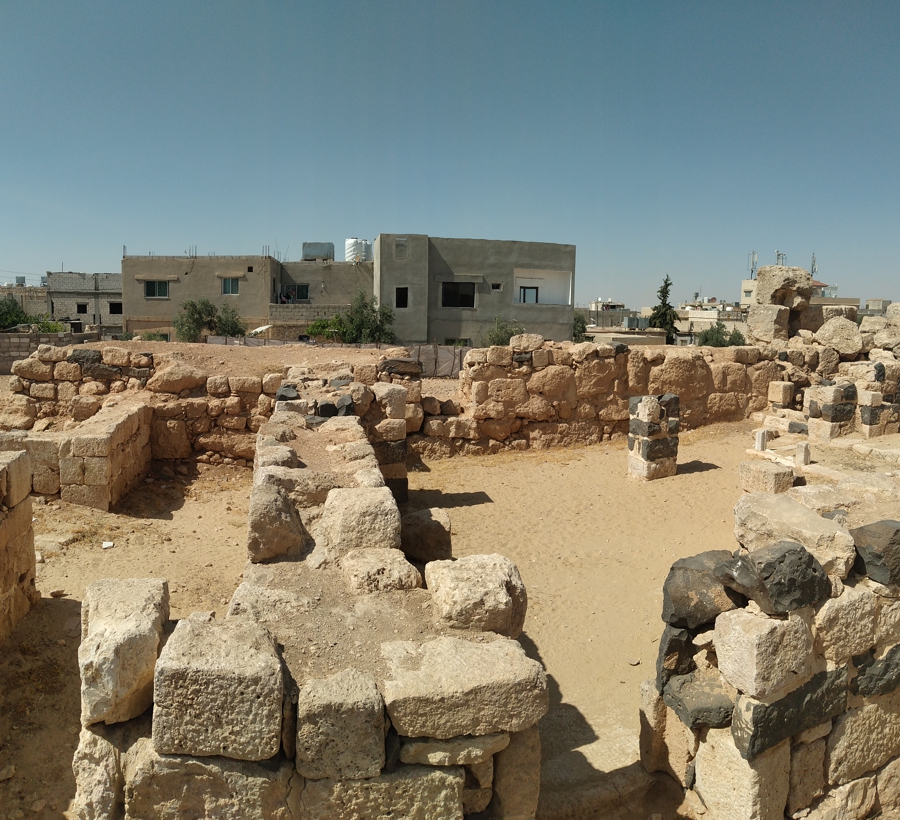 The rear of the church seems to have had a solid wall.