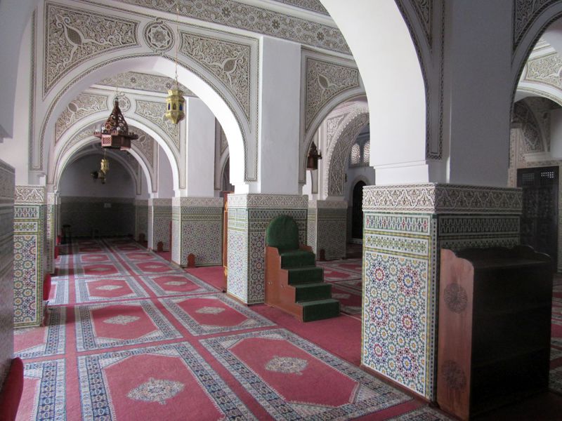 Inside the mosque