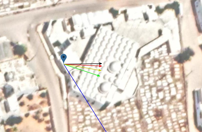 The mosque and graveyards